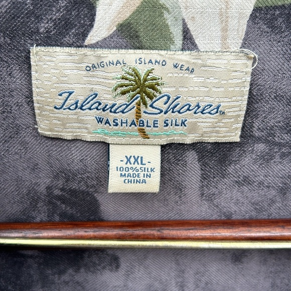 Island Shores Hawaiian Washable Silk Coconut Button Up Shirt XXL Short Sleeve - Picture 5 of 5